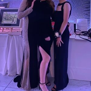 Elegant Black Velvet Dress